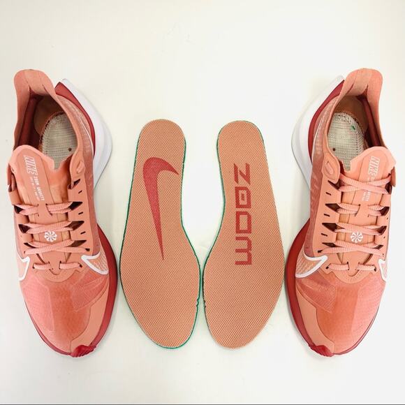 Nike Zoom Gravity Women Size 7.5 Running Shoes Orange & White Low Top Sneakers - Picture 8 of 16